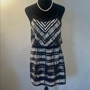 Black and White patterned sun Dress